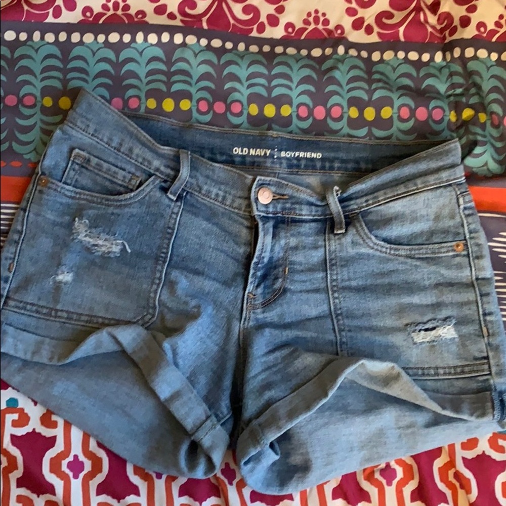 Light colored jean shorts